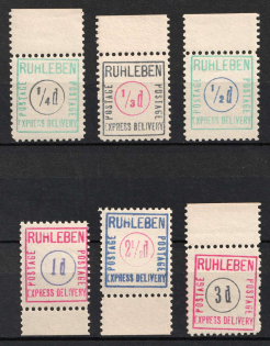 1915 Berlin, Ruhleben - Germany Local Post, Private City Mail (Forgeries of Mi. 5 - 7, 9, 12 - 13, Margins, MNH)