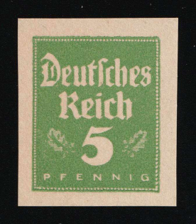 1920-21 5pf German Reich, Germany (Essay, Signed)