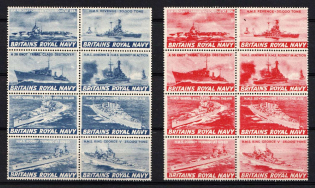 British Royal Navy of the Allies WWII, Great Britain, Military Propaganda, Blocks