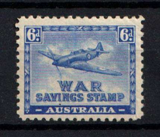War Savings Stamp, Australia, Airplane, Military Propaganda