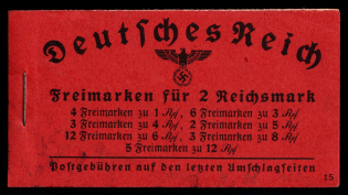 1940-41 Booklet with stamps of Third Reich, Germany, Excellent Condition (Mi. MH 39.5, Not complete!)