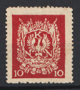 1914 10h Polish Legions in Austrian Army, Austrian Occupation of Russian Poland (CV $100)