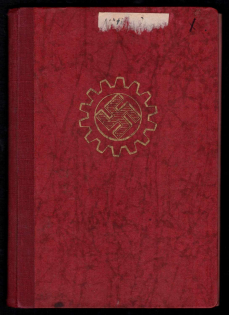 1937-40 German Labour Front, Membership Book, Nazi Germany (With Revenue Stamps)