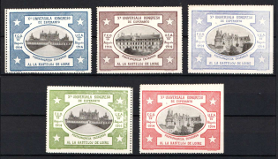 1914 10th Esperanto Congress, France, Stock of Cinderellas, Non-Postal Stamps, Labels, Advertising, Charity, Propaganda