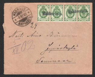 1902 (5 Dec) Russian Empire, Russia, Cover, Varkaus (Finland)