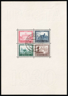 1931 Weimar Republic, Germany, Souvenir Sheet 'IPOSTA' (Mi. Bl. 1, Canceled, CV $2,600)