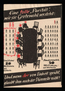 'A Great 'Parity' as Grotewohl Understands it: And When He Talks About Unity, Not Even the Stupidest Believe Him!', German Propaganda, Germany, Mini poster