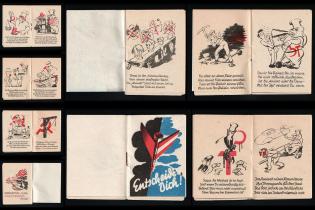 'Make a Decision!', German Propaganda, Rare Booklet with Anti-Soviet Caricatures