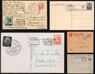 'Fuhrer in Wien', Austria, Germany, Swastika, Postcards and Covers, Rare Commemorative Postmarks
