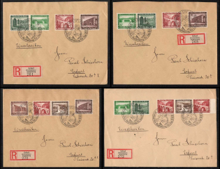 1937 (Mar) Exhibition of Postage Stamps in Erfurt, Third Reich, Germany, Registered Covers with Commemorative Postmarks
