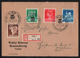1941 (16 Mar) Third Reich, Germany, Registered Cover from Vienna to Neuss