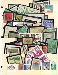 Esperanto, Stock of Cinderellas, Non-Postal Stamps, Labels, Advertising, Charity, Propaganda