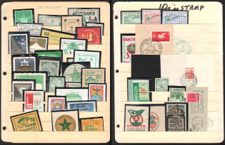 Esperanto, Stock of Cinderellas, Non-Postal Stamps, Labels, Advertising, Charity, Propaganda