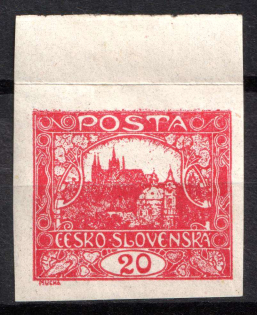 1919-20 20h Czechoslovakia (Sc. 45a, CV $90, Margin)