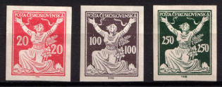 1920-22 Czechoslovakia (Mi. 170 U, 177 U, 180 U)