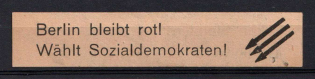 'Berlin Stays Red!', Social Democratic Party of Germany, German Propaganda, Germany