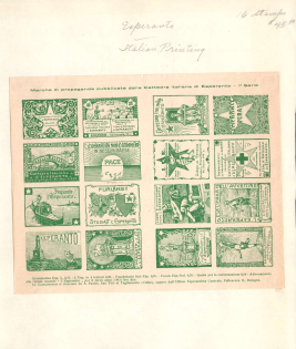 1915 'Italian Chair of Esperanto', Bologna, Esperanto, Very Rare Sheets