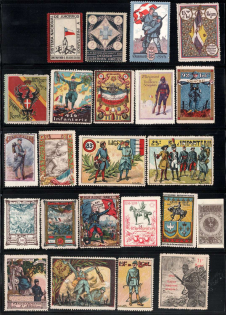 Army Military Units Battalions, World Wars, Rare Cinderellas