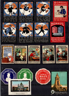 Germany, Stock of Cinderellas, Non-Postal, Labels