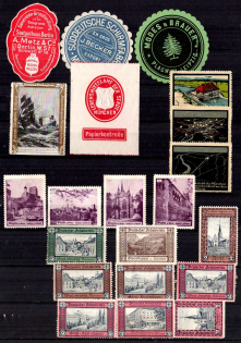 Germany, Stock of Cinderellas, Non-Postal, Labels