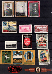 Germany, Stock of Cinderellas, Non-Postal, Labels