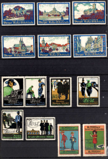 Germany, Stock of Cinderellas, Non-Postal, Labels