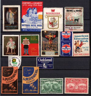 Germany, Europe and Overseas, Collection of Cinderellas, Non-Postal, Labels
