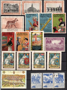 Germany, Europe and Overseas, Collection of Cinderellas, Non-Postal, Labels