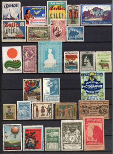 Germany, Europe and Overseas, Collection of Cinderellas, Non-Postal, Labels