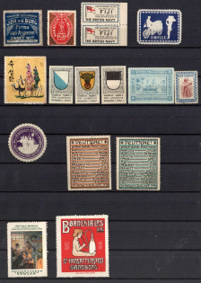 Germany, Collection of Cinderellas, Non-Postal, Labels, Europe and Overseas