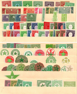 Esperanto, Stock of Cinderellas, Non-Postal Stamps, Labels, Advertising, Charity, Propaganda