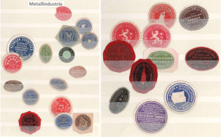 Glass and Patent Axle Factories, Companies and Brands Private Seals, Stock, Germany, Rare