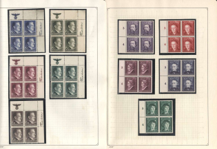 General Government, Germany, Corners Blocks of Four (Control Inscriptions)