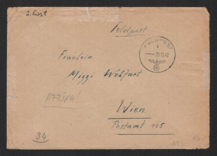 1942 (29 Jan) Germany, Field Post cover from Africa to Vienna