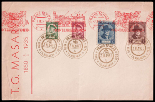 1935 (7 Mar) Czechoslovakia, 'The First President of the Republic', Souvenir Sheet (Cancellations)