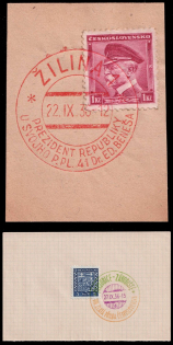 1936 Czechoslovakia on pieces with Commemorative Cancellations