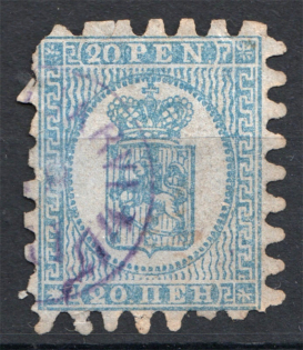 1866-74 Finland 20 Pen (CV $100, Cancelled)