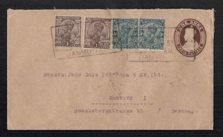 1933 India, British Colonies, Airmail Commercial Cover, send from Jammu to Humburg