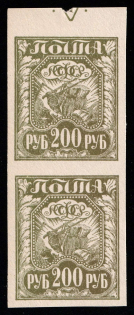 1921 200r RSFSR, Russia, Pair (Zag. 9в, Olive, CV $400, MNH)