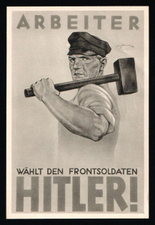 'Germany Awakes' Series NSDAP Label Mini Poster, Nazi Propaganda, Germany