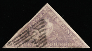1853 6p Cape of Good Hope, Africa, British Colonies (SG 7, Canceled, CV $525)