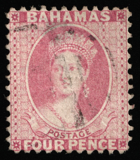 1862 4p Bahamas, British Colonies (SG 5, Canceled, CV $640)