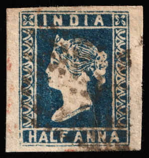 1854-55 1/2a East India, British Colonies (SG 4, Canceled, CV $70)