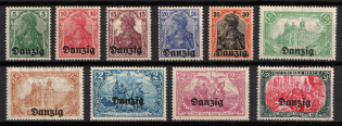 1920 Danzig Gdansk, Germany (Mi. 1 - 5, 9 - 12, 15, CV $50)