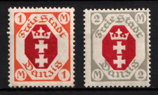 1921 Danzig Gdansk, Germany (Mi. 83 F, 85 F, Without Rosette, Signed, CV $90)