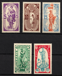 1937 Danzig Gdansk, Germany (Mi. 276 - 280, Full Set, CV $30)